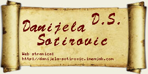 Danijela Sotirović vizit kartica